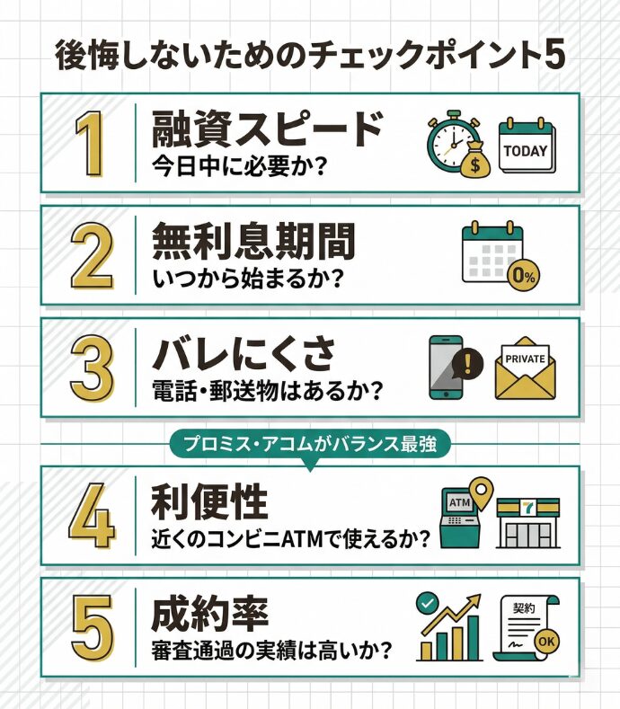 失敗しない消費者金融の選び方5つのポイント
