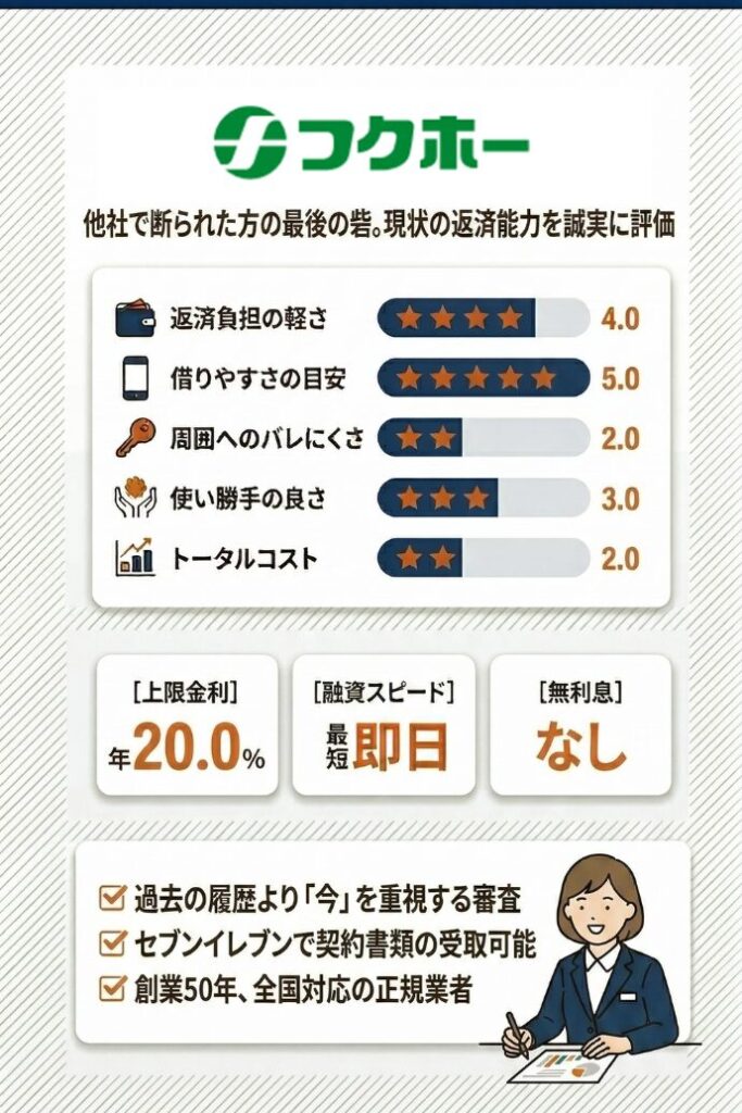 3位：フクホー｜創業50年以上の実績と独自の審査基準で融資を受ける